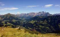 Sicht von Gipfel zu Gipfel:Blick vom Berneuse auf die Glacier des  Tsanfleuron/Le Diablerets 3210 M.�.M (26.08.2010)