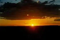 Grand Canyon 1998: noch steht die untergehende Sonne unmittelbar �ber dem Northrim