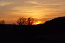 Sonnenuntergang bei Heldburg , aufgenommen am 21.3.2011