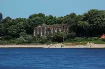 Blick �ber den Rhein vom Rheindeich in Kierst-Langst auf die Kaiserpfalz. 29. Mai 2011