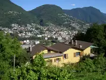 Tessin, Aussicht auf Lugano von Comano (18.06.2011)