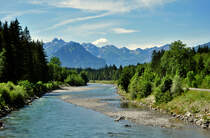 Iller bei Fischen im Allg�u mit Blick auf Rubihorn und Nebelhorn - 16.07.2011