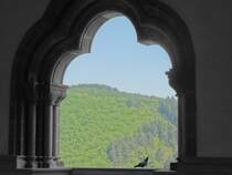 Blick in die luxemburgische Landschaft: Burg in Vianden (April 2011)