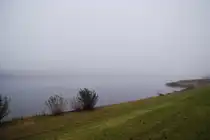 Auf dem R�ckweg vom Schiffhebewerk am Elbe-Seiten-Kanal fuhr ich an der Elbe flu�aufw�rts in Richtung Lauenburg, welches am gegen�berliegenden Ufer bei weniger Nebel schon fast zu erkennen w�re. 27.10.2011