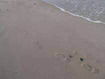 Alles ist vergnglich - fr Fuabdrcke am Strand gilt das insbesondere. 30.12.2011, Prora