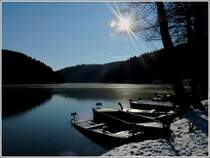 Eisesk�lte und Sonnenschein am 03.02.2012 in der N�he von Bavigne.