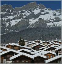 Giebel und Gipfel in Leukerbad.
 6. Feb. 2012