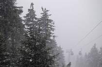 Die Wurmbergbahn im Winterkleid, Schnappschu� vom 7.4.2012.