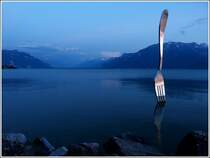Blaue Stunde am Genfer See. Vevey, 28.05.2012 (Jeanny)