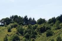 Das Moselhaus das oben in Minheim an der Mosel bei Sommerwetter 24.7.2012.