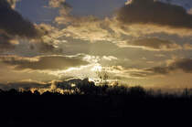 D�mmerung - Wolken - Landschaft in der Voreifel bei Euskirchen - 02.02.2013