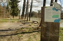 Thurauen / Thurbr�cke. Der neue Grillplatz wartet am ersten Fr�hlingswochenende noch auf seine Besucher.