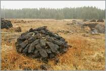 Noch einen Bild vom Torf, jedoch Farbe.
Bei Kylemore Abbey, den 22. April 2013