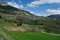 Aussicht auf Fiss im Oberinntal, Tirol (28.04.2013)