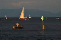 Bodensee in ganz eigenem abendlichen Licht. Juni 2013.