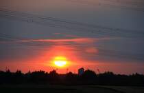 Ein schner Sommerabend und einen schnen Sonnenuntergang in Kohlscheid-Bank am 9.7.2013.