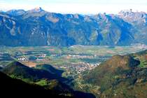 Blick vom Le Chamossaire auf Aigle; 19.10.2013