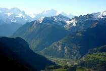 Ein unglaublicher Blick vom Le Chamossaire �ber das Rhonetal zum Mont Blanc; 19.10.2013