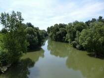 die Ill bei Illzach im s�dlichen Elsa�, Juni 2015