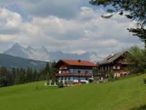 Blick von Kranabeth (oberhalb Radstadt) zur Dachsteingruppe; 11.08.2015
