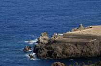 Felsen bei San Marcos - Teneriffa. Aufnahme: August 2008.