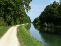sch�ner Spazier-und Radweg am H�ningen-Kanal im s�dlichen Elsa�, Aug.2015