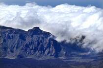 Aussicht vom Monument Natural del Teide in südlicher Richtung. Aufnahme: Oktober 2008.