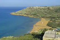 Die Bucht bei Ramla auf der Insel Gozo. Aufnahme: Oktober 2006.