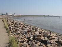 Nordseestrand von Bsum bei Ebbe, Juli 2006