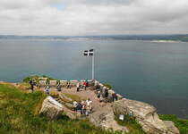 Cornwall am 16.6.2016: St. Michael’s Mount mit Blick nach Penzance, Diese Geschützbatterien aus dem  späten 18.Jahrhundert wurden hauptsächlich für zeremonielle Zwecke genutzt 