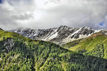 Jöchlkopf und Hinterm Hap von der Großglockner Hochalpenstraße aus gesehen. Aufnahme: 5. August 2016.