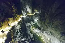 Die Höhlen von Škocjan in Slowenien - Archäologische Forschungen haben erwiesen, dass die Höhlen und deren Umgebung bereits seit der Vorgeschichte – von der Mittelsteinzeit, Jungsteinzeit, Bronze- und Eisenzeit über Antike und Mittelalter – somit über 5000 Jahre bewohnt waren. Aufnahme: 28. Juli 2016.