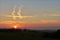 . Sonnenaufgang am 09.09.2016 nahe Bourscheid.