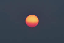 Sonnenaufgang im Morgendunst bei Rheinbach - 17.10.2017