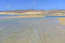 Der Strand südlich von Morrete de la Mareta auf der Insel Fuerteventura in Spanien. Aufnahme: 17. Oktober 2017