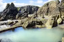 Felsen an der Südküste von Howth Head. Aufnahme: 12. Mai 2018.
