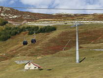 Gondelbahn am Bahnhof Andermatt am 13. Oktober 2019.