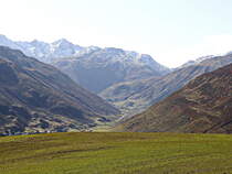 Blick in das Urserental bei Andermatt am 13. Oktober 2019.