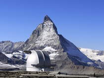14. Oktober 2019, Blick von dem Gornergrat in Richtung Sternwarte.