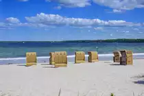 Der Südstrand bei Eckernförde (von der Preußerstraße aus gesehen). Aufnahme: 11. Mai 2020.