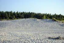 Am Strand vor Leba in Hinterpommern. Aufnahme: 16. August 2020.