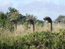 Lüftungsrohre an der Bunkeranlage KAP ARKONA an der Nordspitze der Insel RÜGEN, der größten deutschen Insel am 21.09.2020.