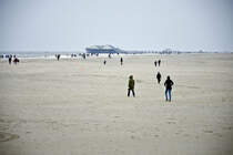 Hitzsand vor Sankt Peter-Ording auf der Halbinsel Eiderstedt. Aufnahme: 20. oktober 2020.