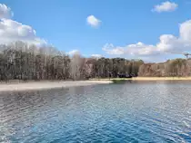 Blick vom Dampfer auf den Scharmützelsee am 05. März 2022.