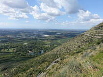Ausblick auf die Pontinischen Ebene vom Pass des Monte Lepini (20.09.2022)