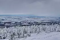 Schneelandschaft auf den Brocken am 04. Dezember 2023.