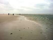 Am Sandstrand von St. Peter-Ording bei tr�ben Sommerwetter, 2003