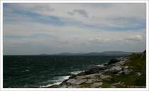 Blick ber die Galway Bay in der Nhe von Ballyvaughan, Irland Co. Clare.