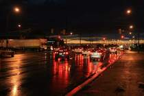 Die Crossroad Britania / Hurontario RD in Mississauga w�hrend eines starken Gwitters �ber Ontario; 14.08.2008