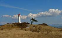 Leuchtfeuer Dornbusch auf dem 72 Meter hohen Bakenberg bei Kloster, Mrz 2008